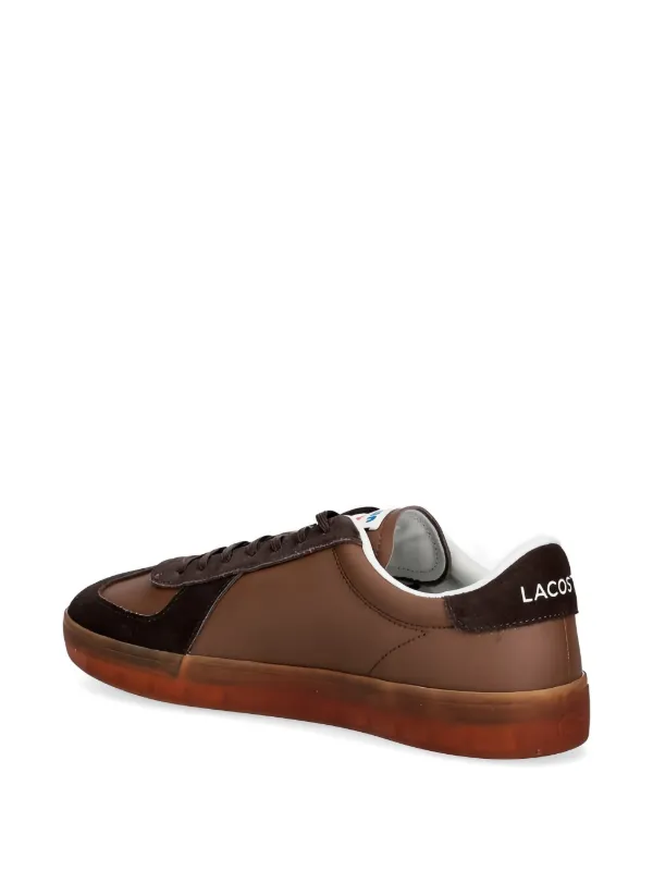 lacoste brown dress shoes Lacoste Dreyfus LX US SPM Moccasin Boat Sneaker Shoe - Brown/Dark Brow