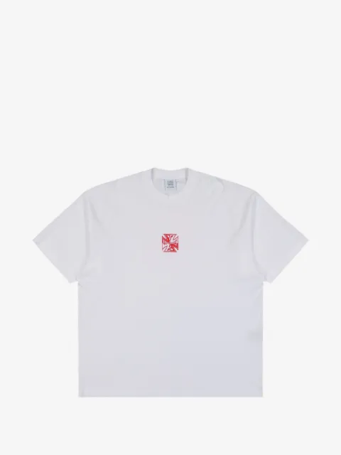 VETEMENTS double biker cross-logo T-shirt