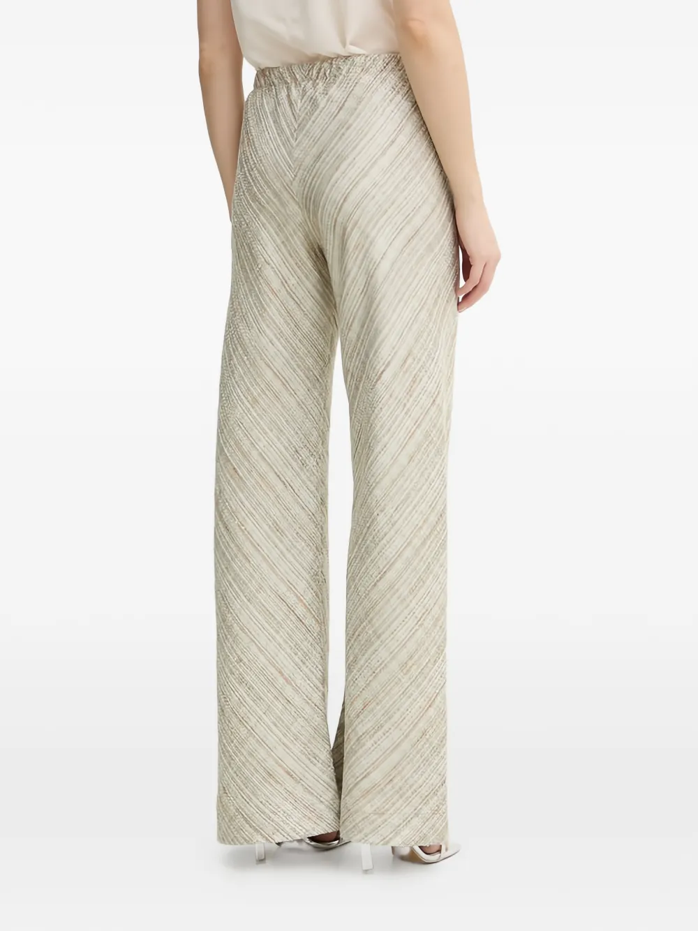 Forte Flared broek Beige