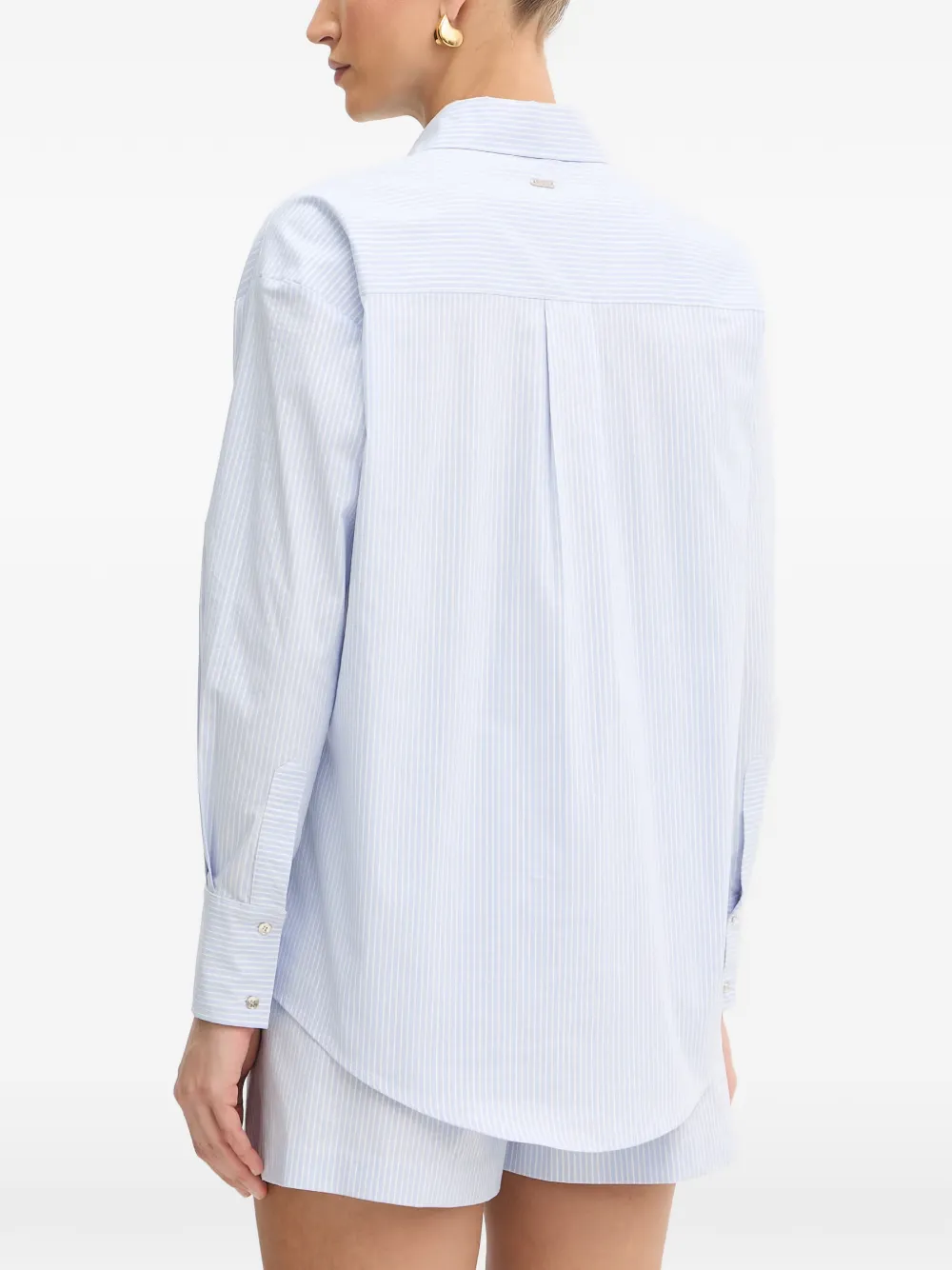 FRACOMINA striped flap-pocket shirt Blauw