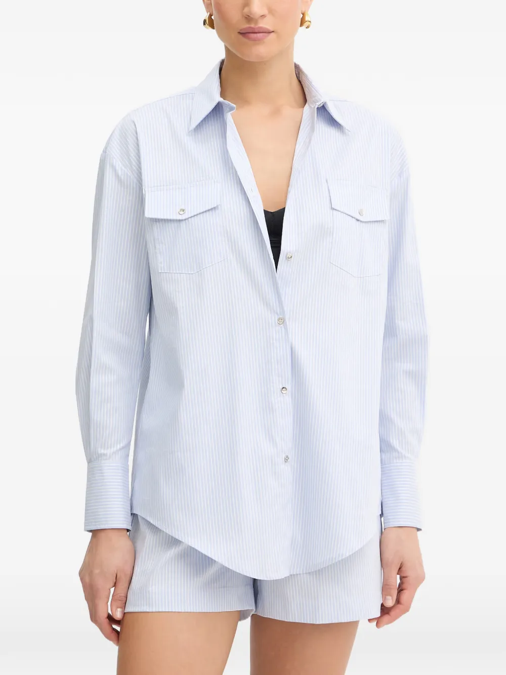 FRACOMINA striped flap-pocket shirt
