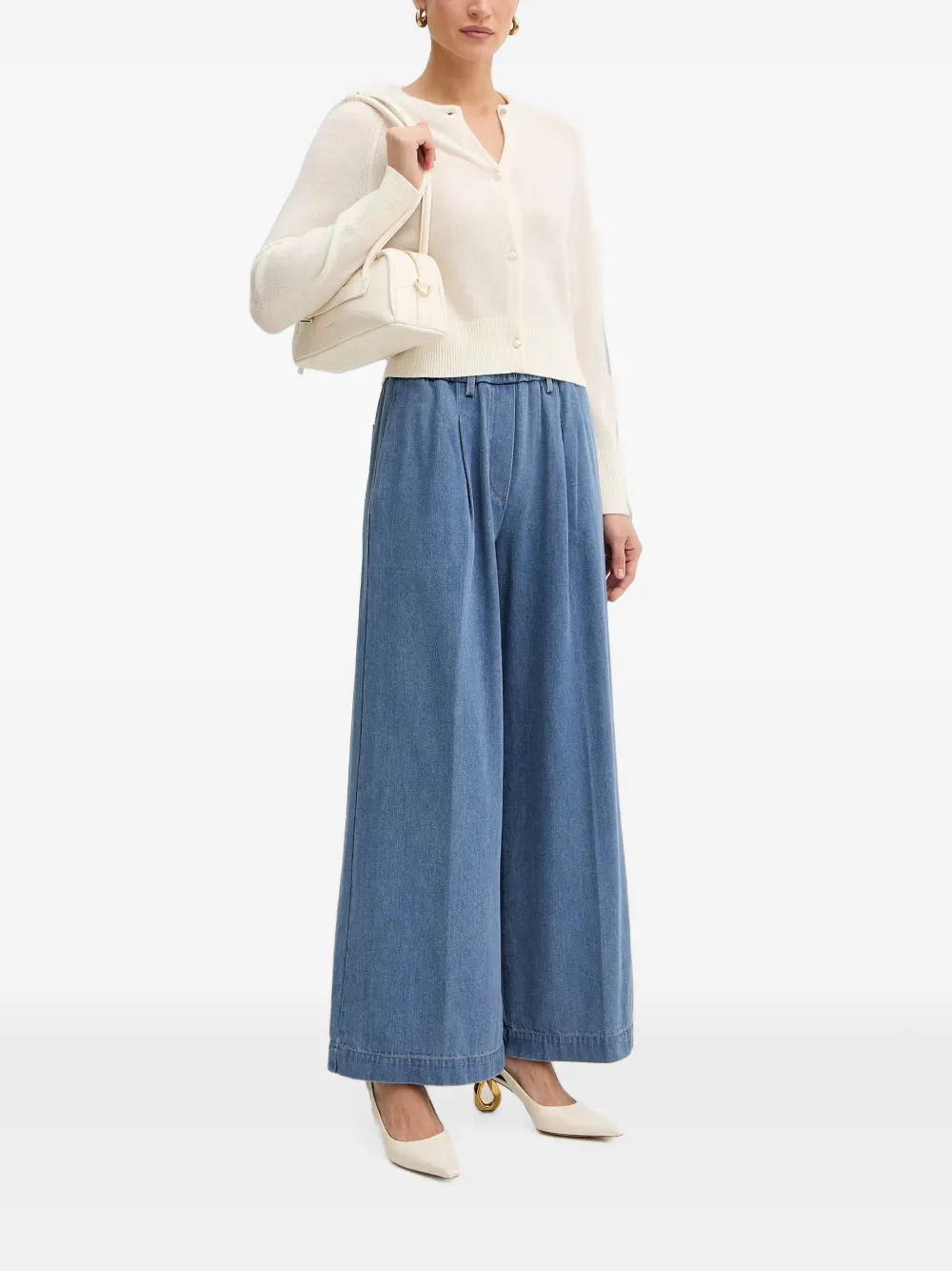 Forte round-neck cardigan Beige