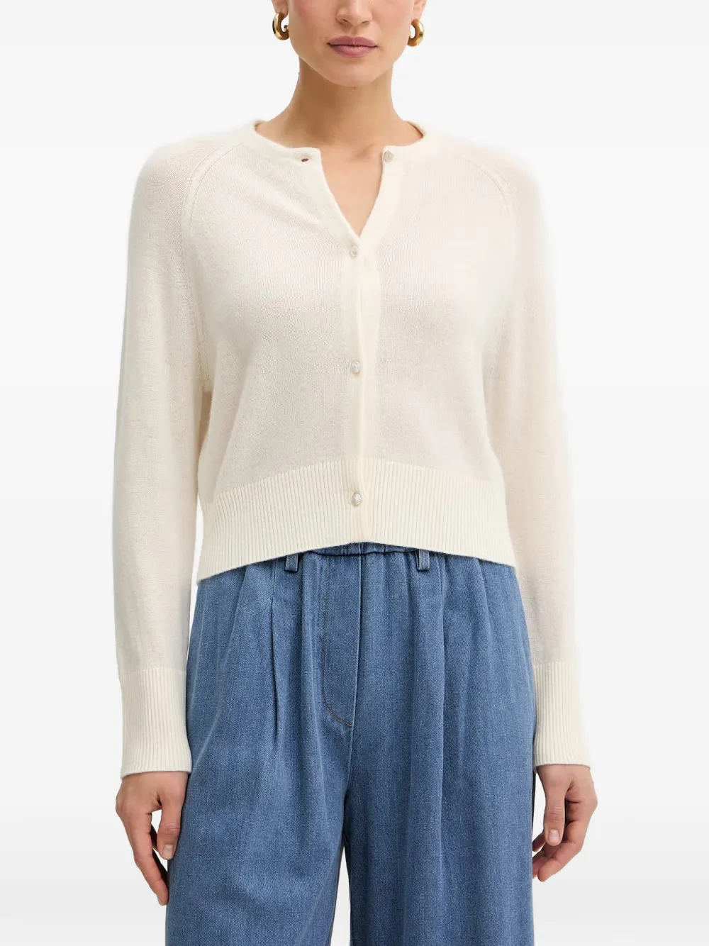 Forte Forte round-neck cardigan - Toni neutri