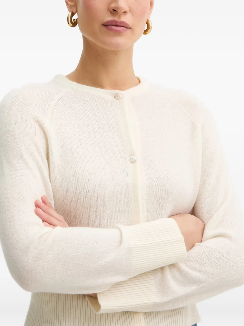 Forte round-neck cardigan Beige