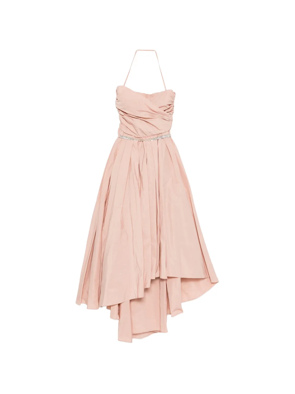 PINKO strapless ruched asymmetric midi dress - Rosa