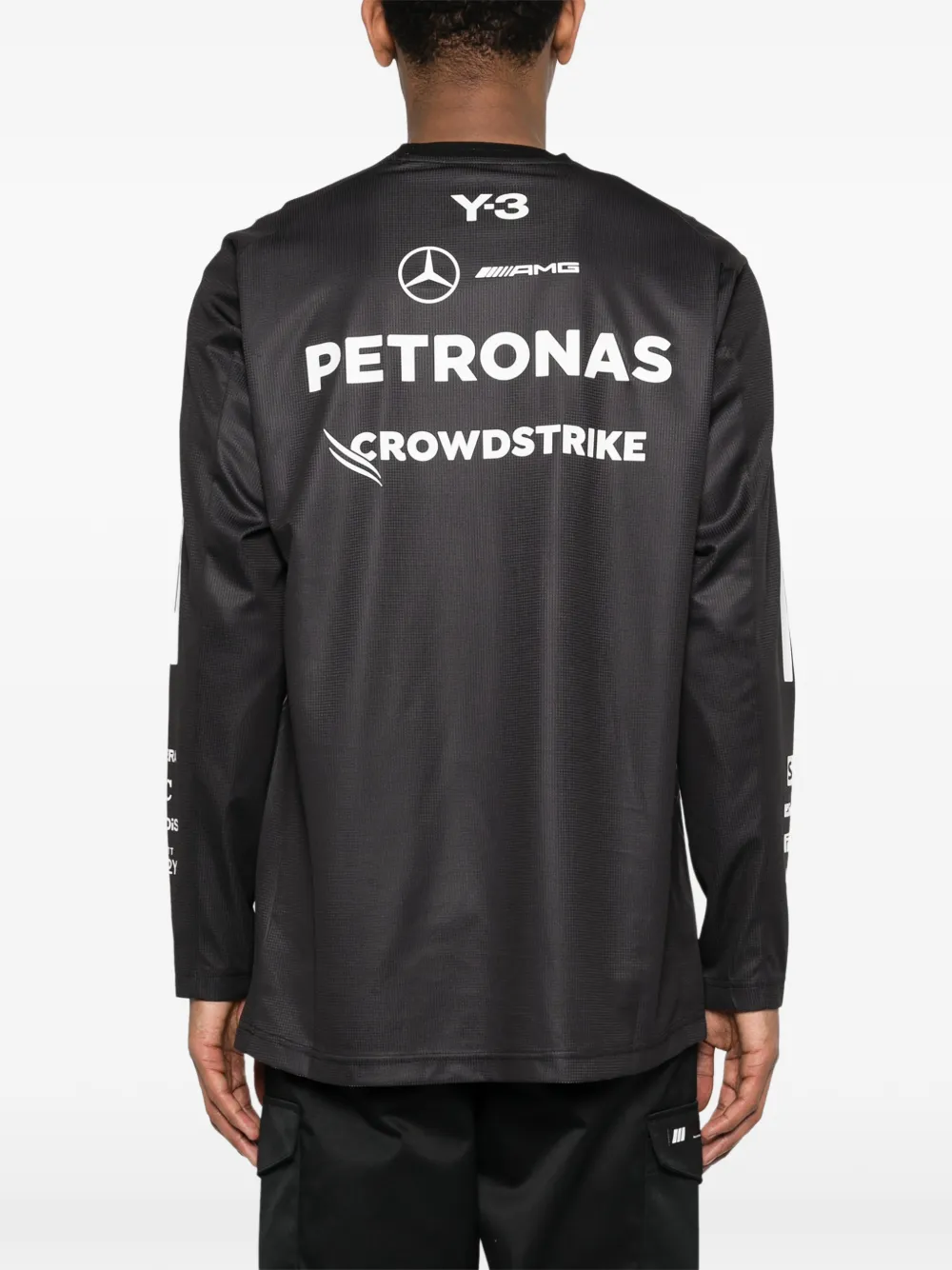 x Mercedes-AMG Petronas F1 printed striped top