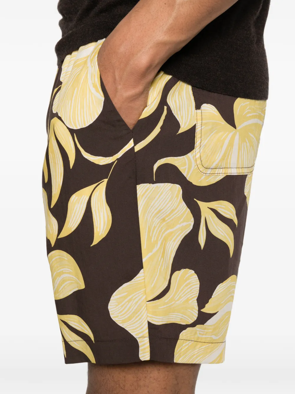 Altea Shorts met bloemenprint Bruin