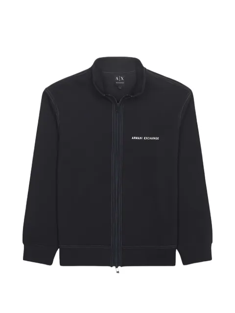 Armani Exchange zip cotton sweatshirt