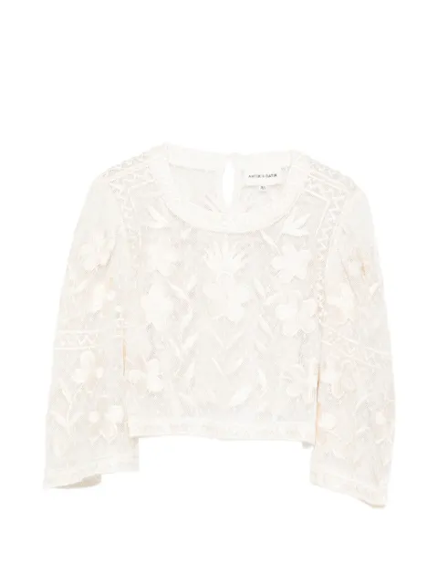 Antik Batik Carioca floral-lace blouse