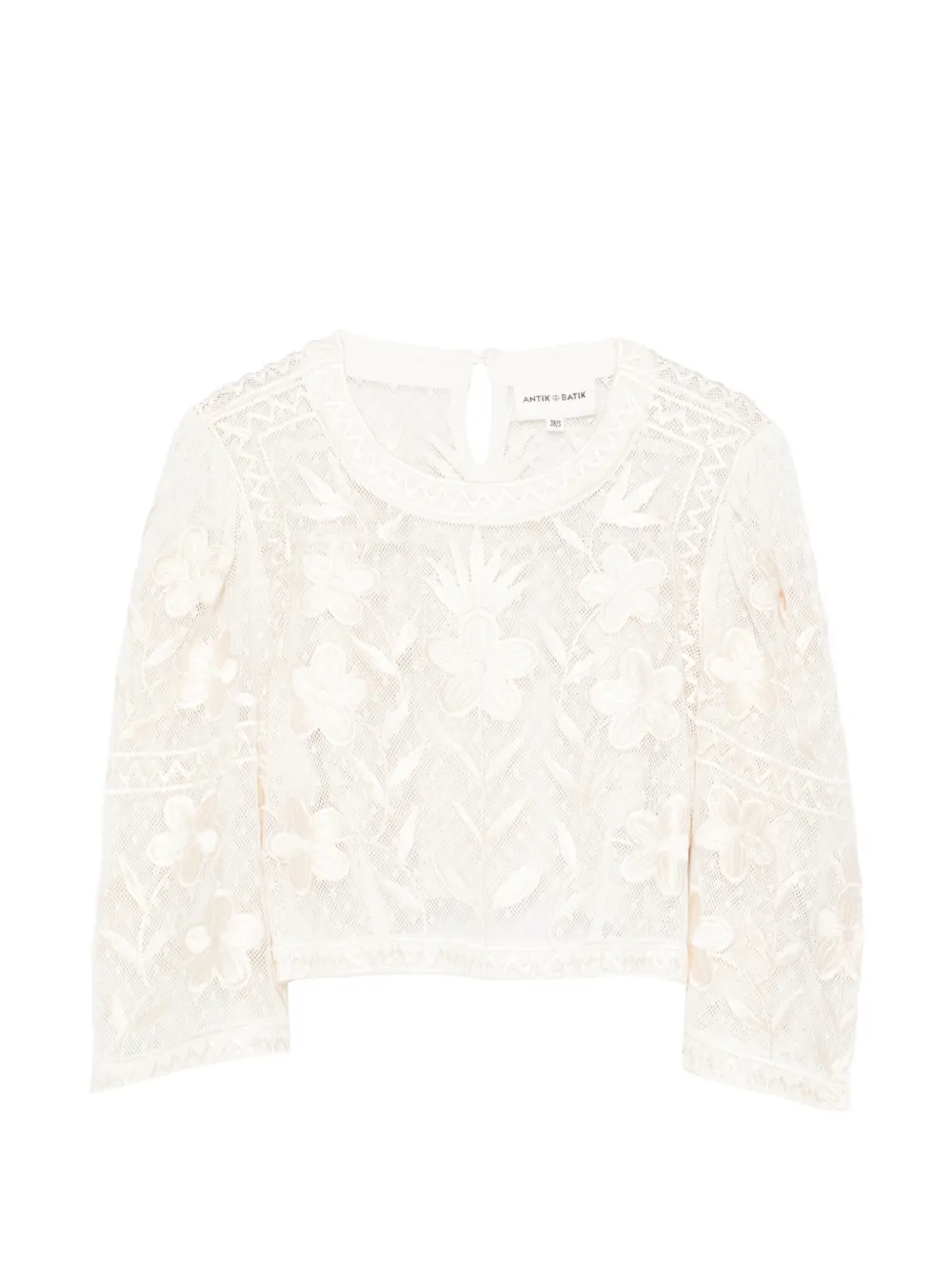 Antik Batik Carioca floral-lace blouse - Toni neutri