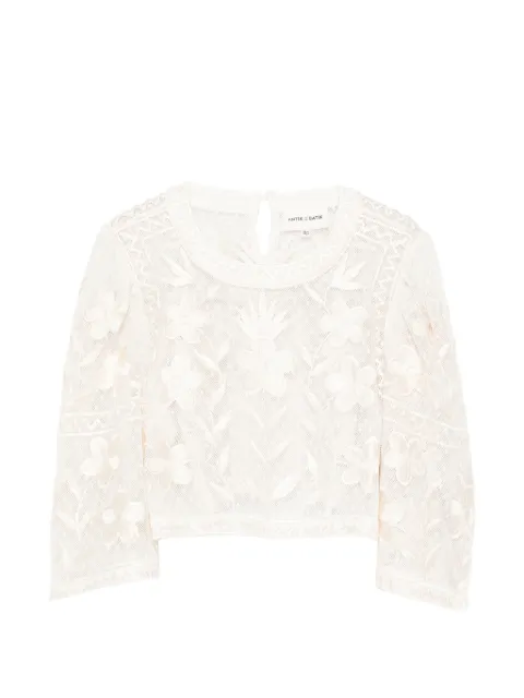 Antik Batik Carioca floral-lace blouse