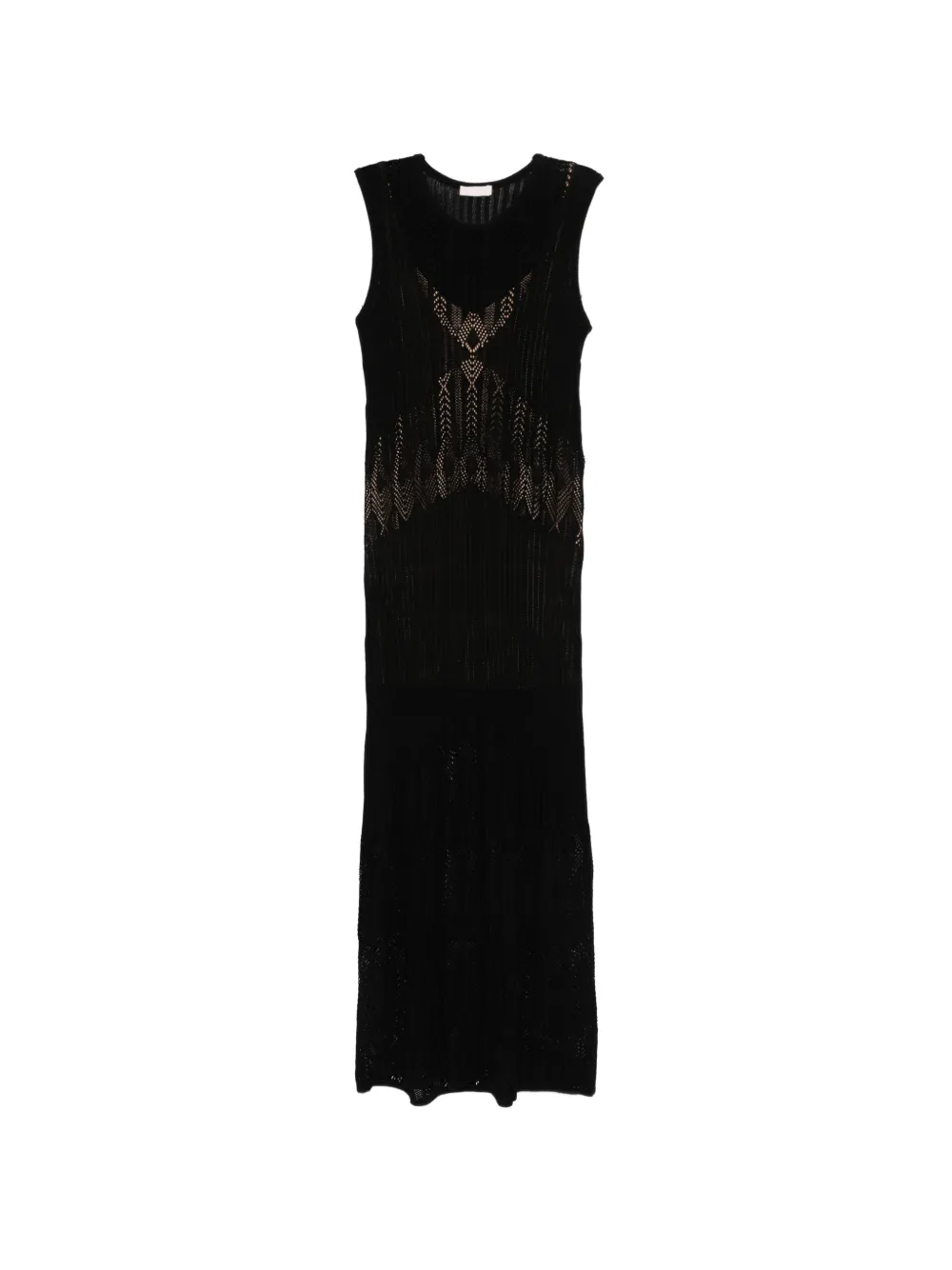 LIU JO crochet maxi dress - Nero