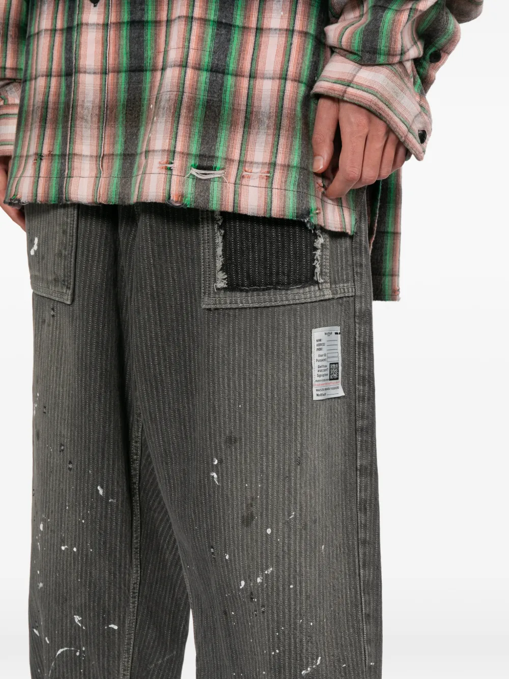 Maison MIHARA YASUHIRO Jeans met wijde pijpen Roze