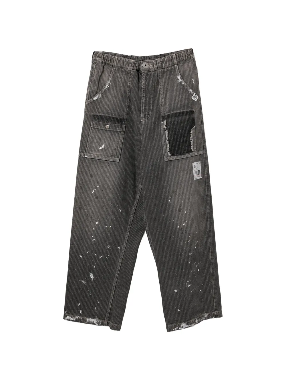 Maison MIHARA YASUHIRO jean ample à patch logo - Rose