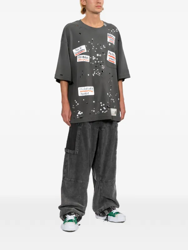 Maison MIHARA YASUHIRO Appliqué Pocket T-shirt | Grey | FARFETCH