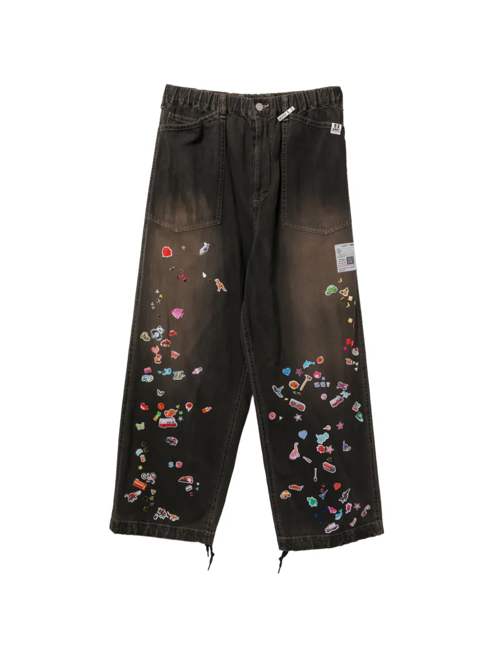 Maison MIHARA YASUHIRO all-over graphic print jeans - Nero