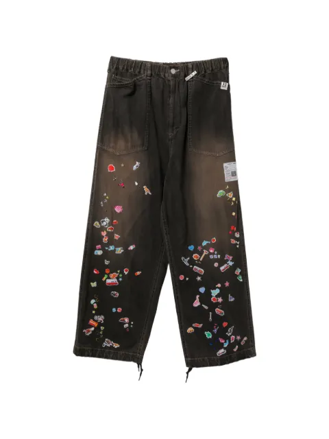Maison MIHARA YASUHIRO all-over graphic print jeans 