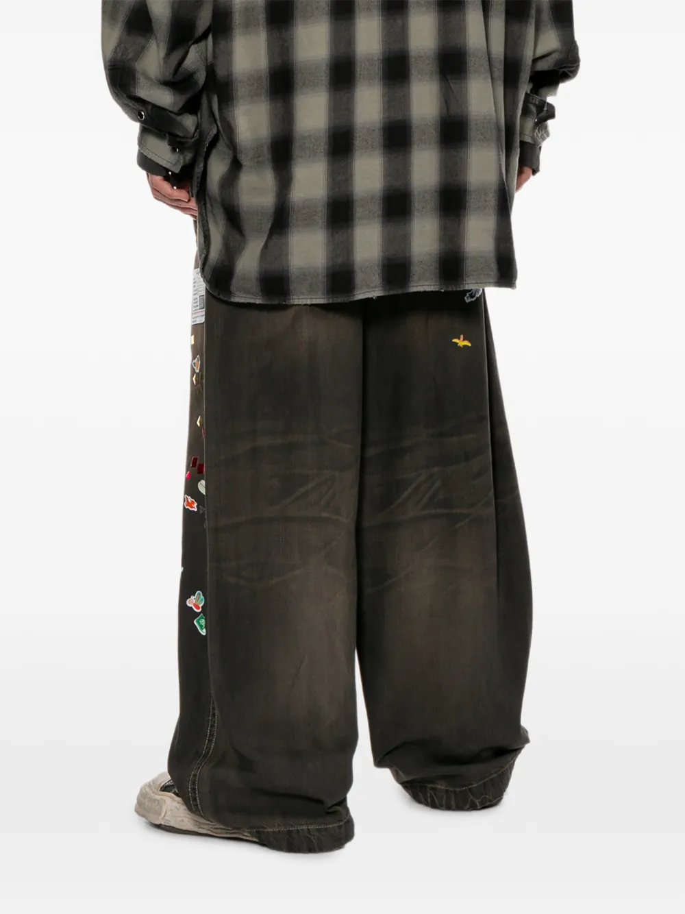 Maison MIHARA YASUHIRO Jeans met grafische print Zwart