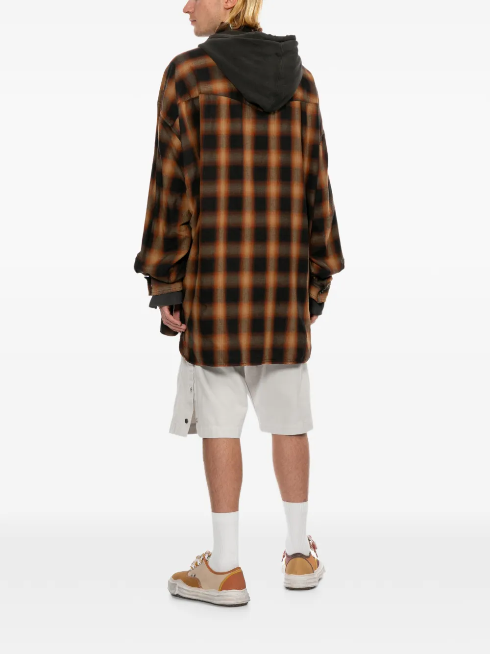 Maison MIHARA YASUHIRO Geruit overhemd Bruin