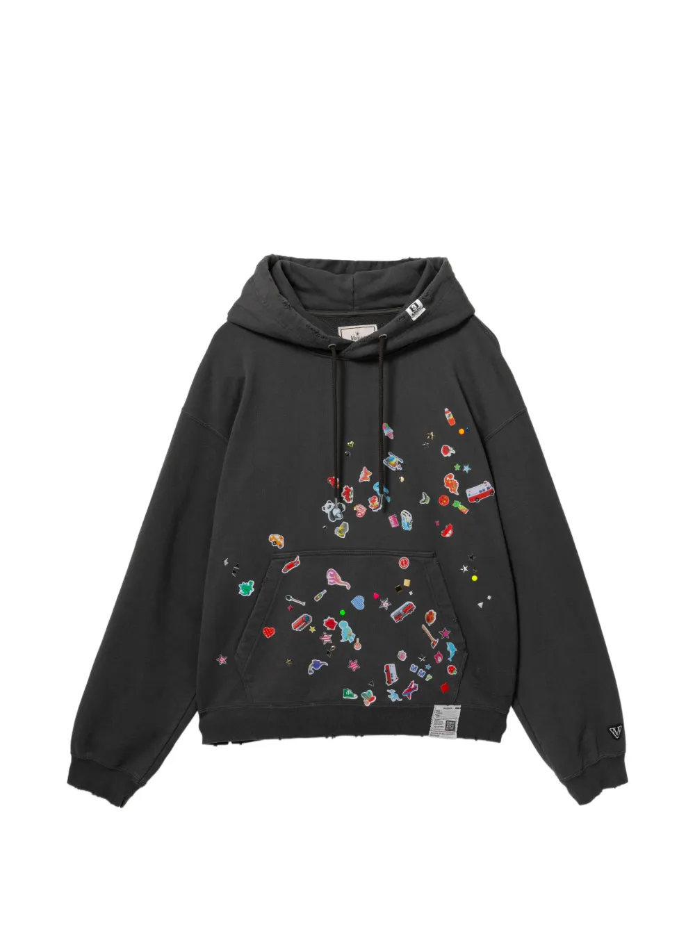 Maison MIHARA YASUHIRO all-over graphic print hoodie - Grau