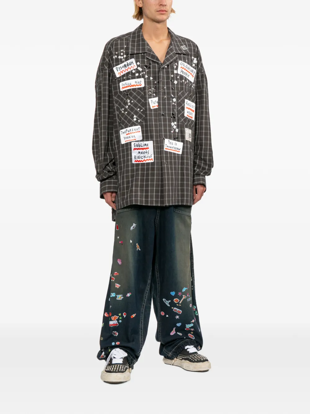 Maison MIHARA YASUHIRO Overhemd met print Grijs