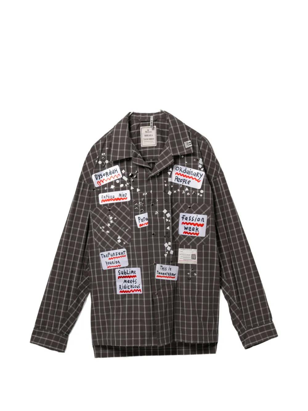 Maison MIHARA YASUHIRO all-over graphic print shirt - Grigio
