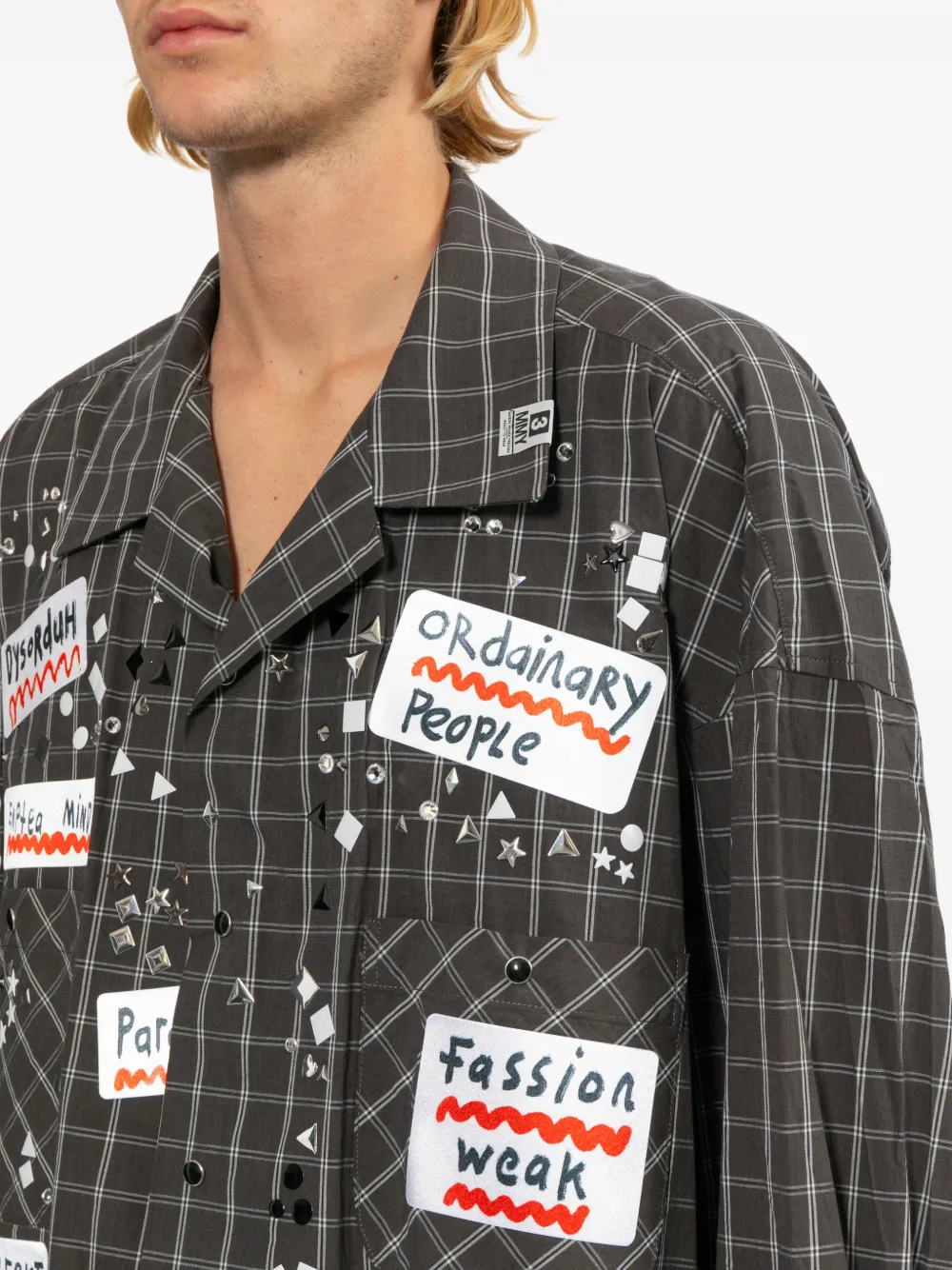 Maison MIHARA YASUHIRO Overhemd met print Grijs