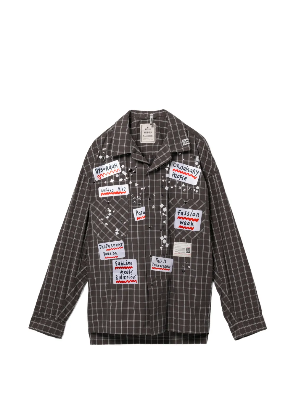 Maison MIHARA YASUHIRO all-over graphic print shirt - Grau