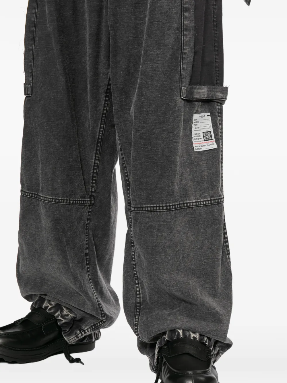 Maison MIHARA YASUHIRO Wijde broek met trekkoord Grijs