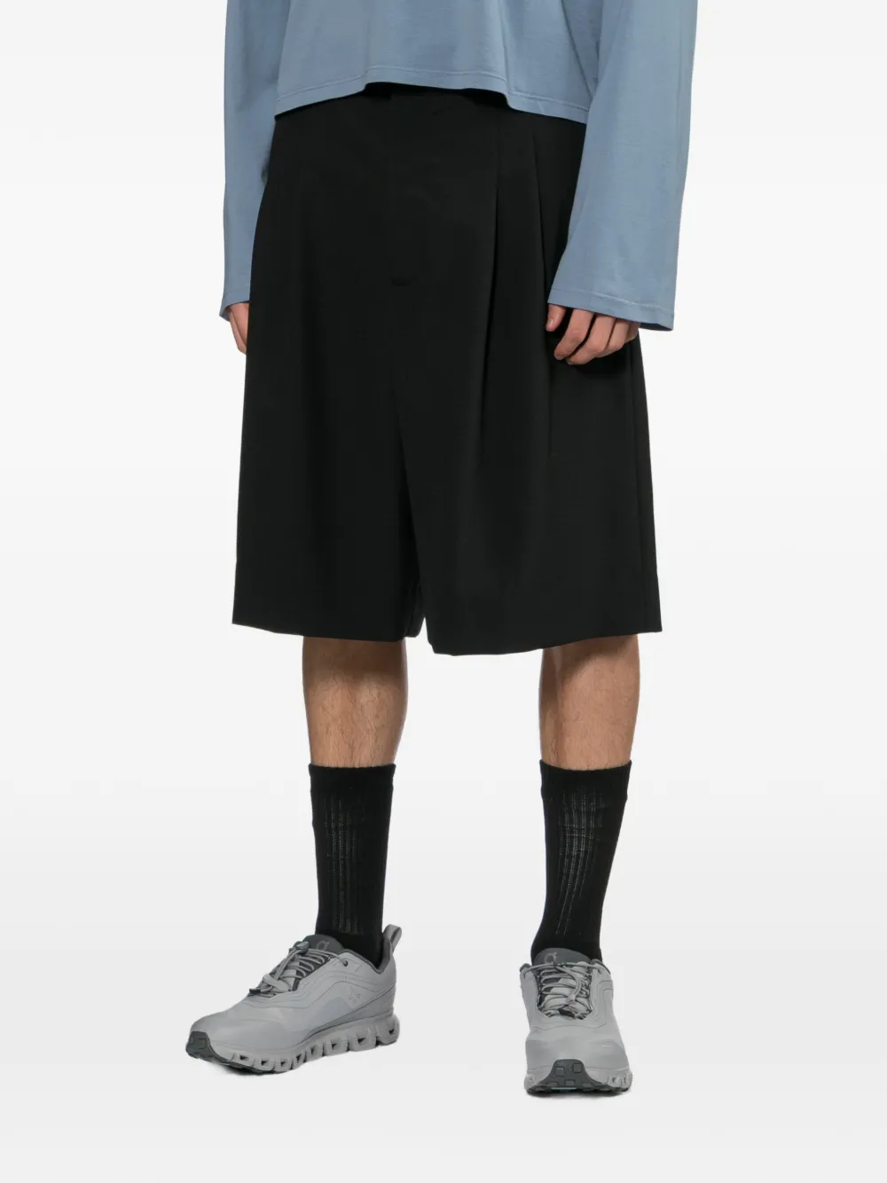 Fear Of God Geplooide shorts met trekkoord Zwart