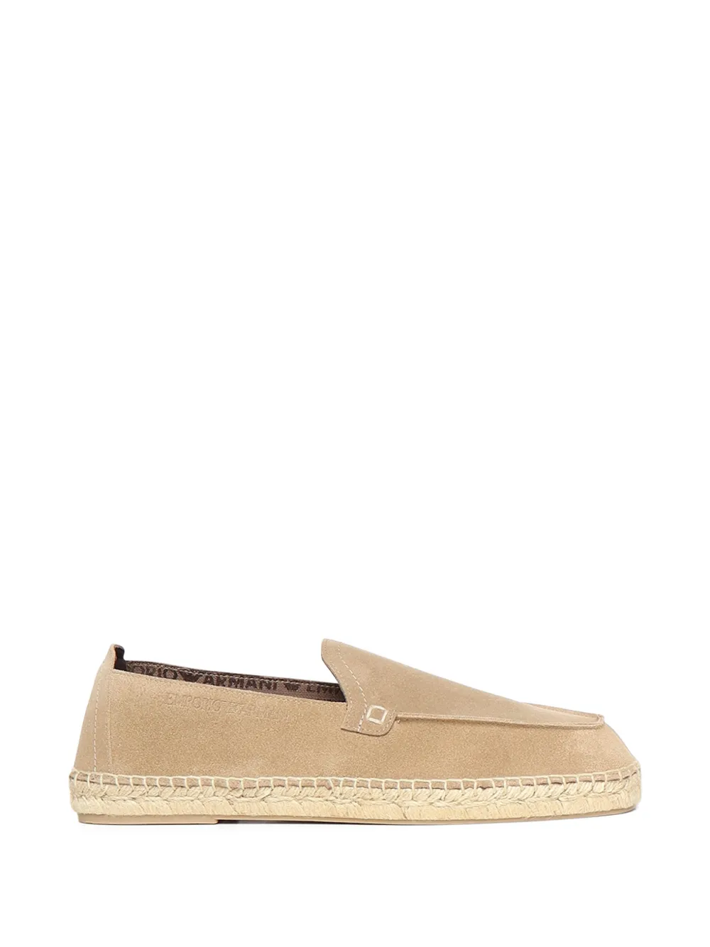 Emporio Armani suede espadrilles - Nude
