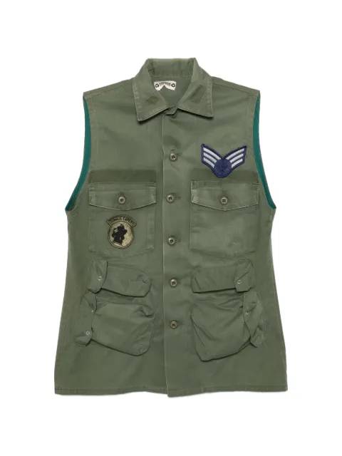 A.N.G.E.L.O. Vintage Upcycling buttoned patch vest