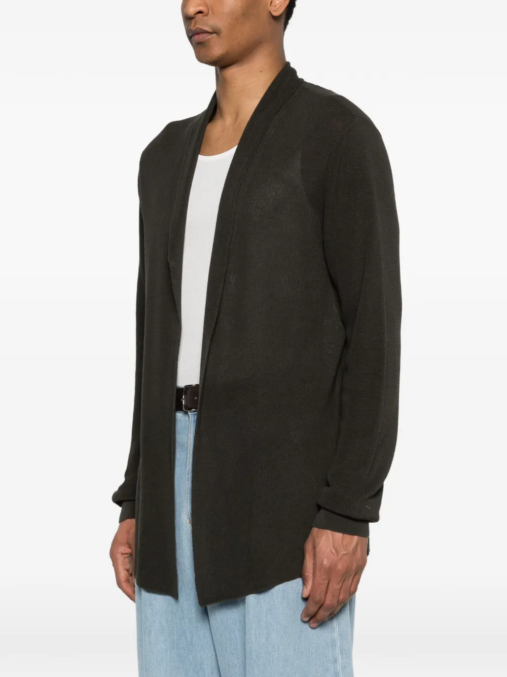  Roberto Collina Open-front Cardigan - Brown 