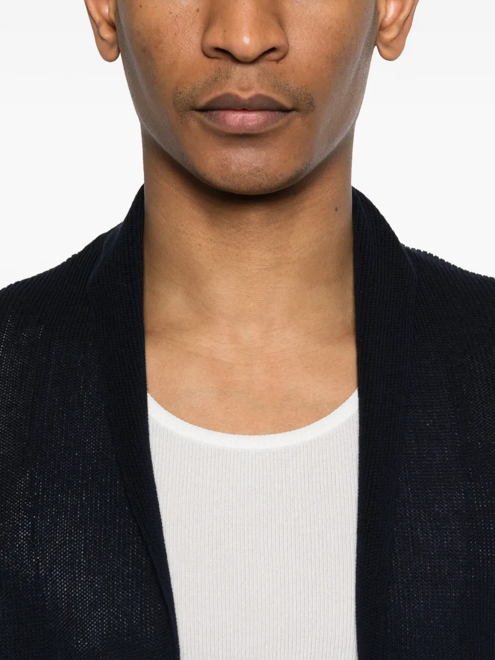 Roberto Collina Vest met open voorkant Blauw