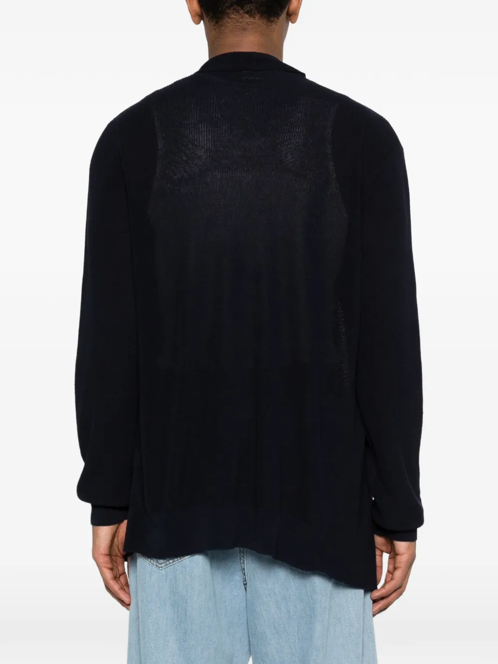 Roberto Collina Vest met open voorkant Blauw