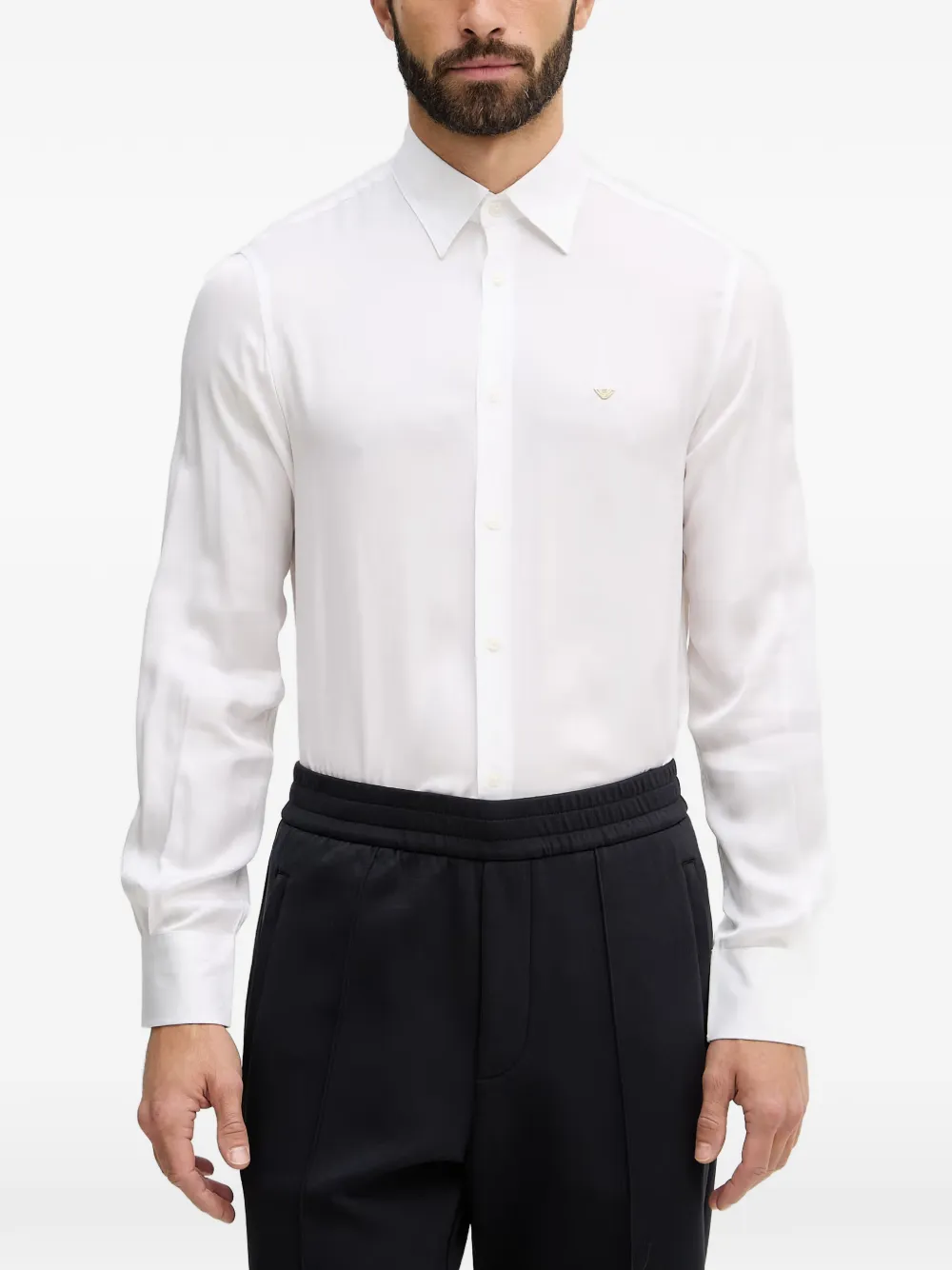 Emporio Armani Overhemd met logo Wit