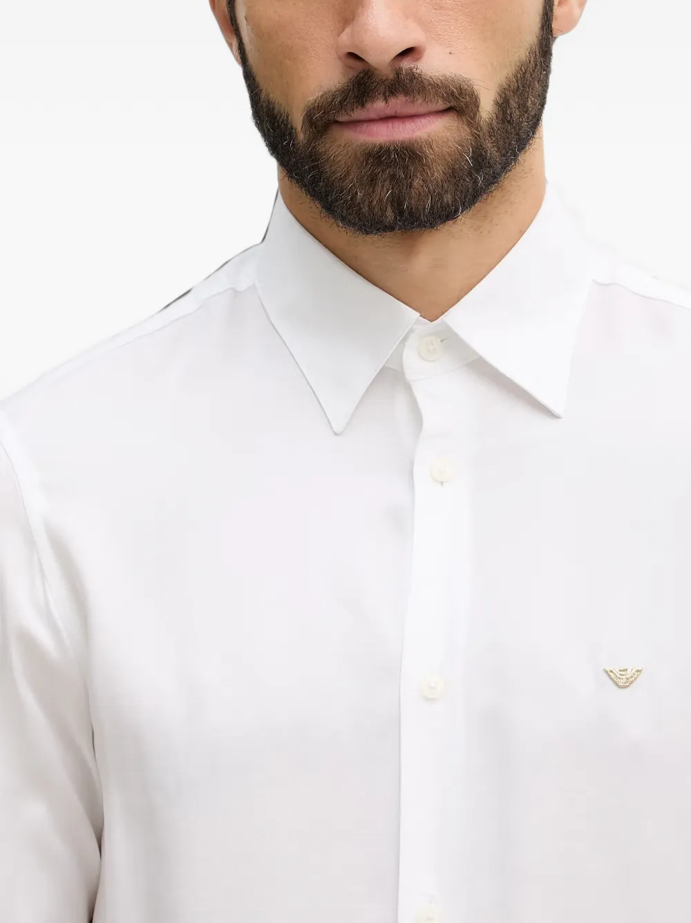 Emporio Armani Overhemd met logo Wit