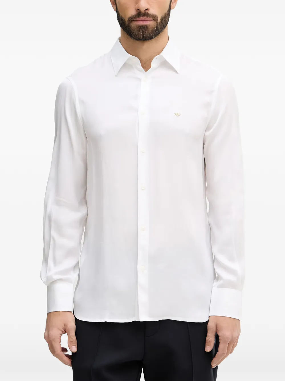 Emporio Armani Camicia con logo - Bianco