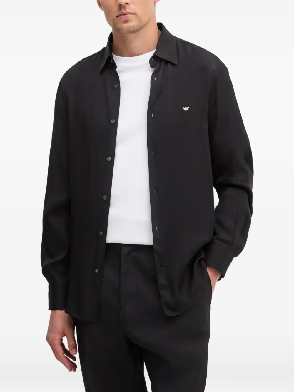 Emporio Armani Camicia con logo - Nero