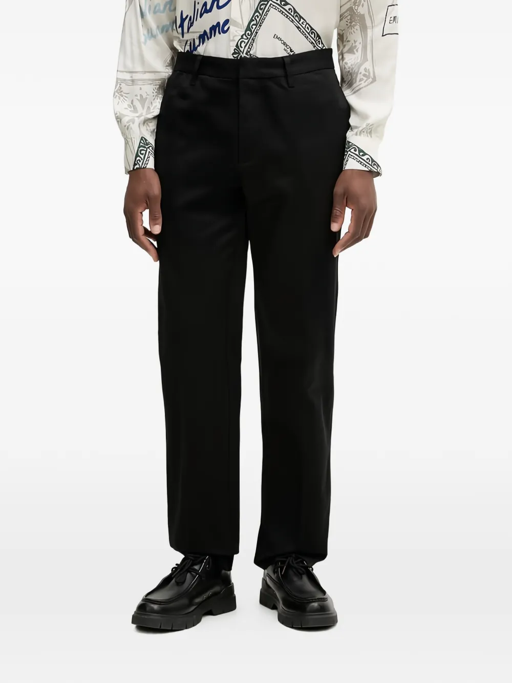 Emporio Armani belt-loops trousers - Schwarz
