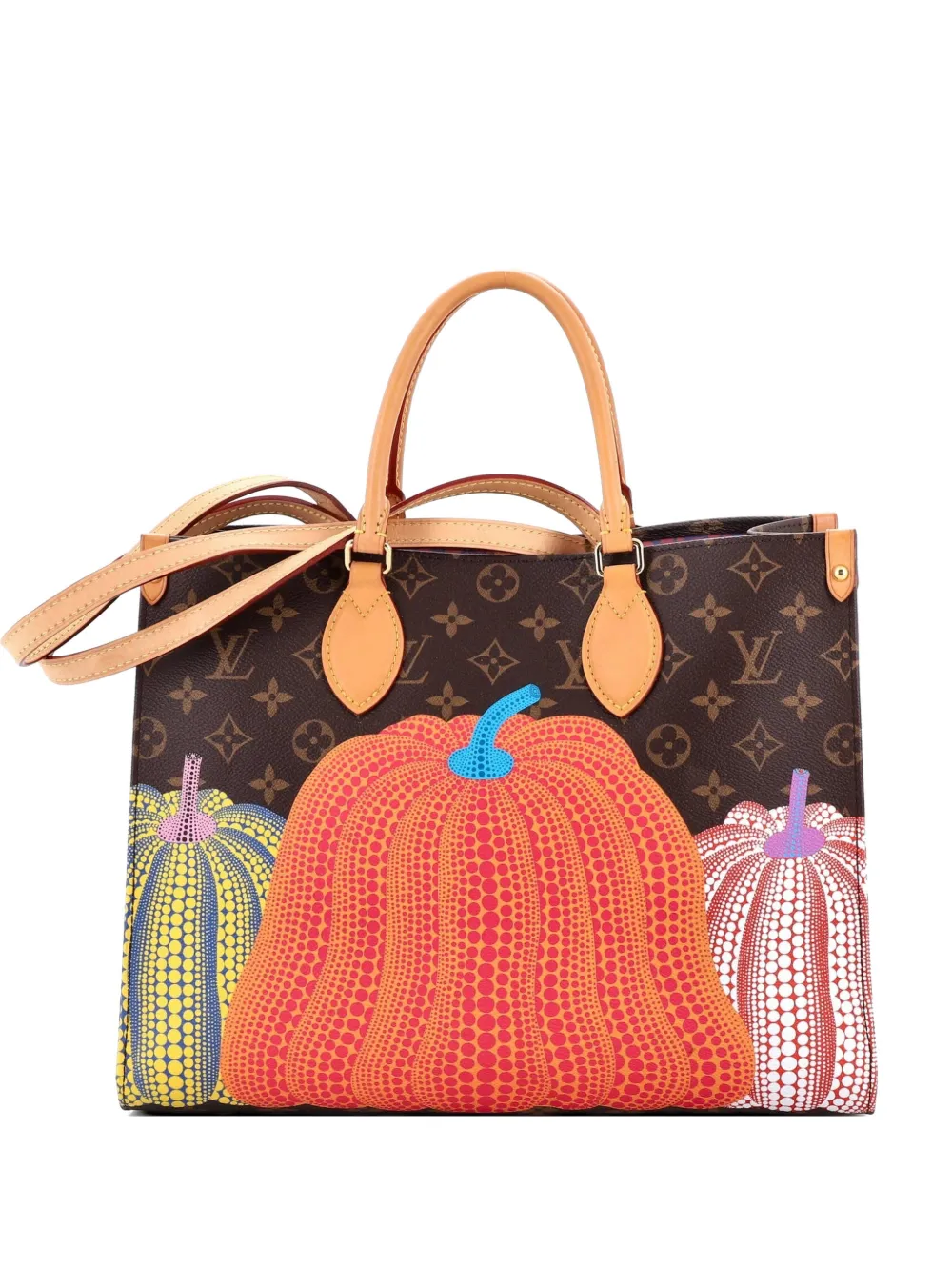 Louis Vuitton Pre-Owned OnTheGo Yayoi Kusama Pumpkins Monogram Canvas MM tote bag - Marrone