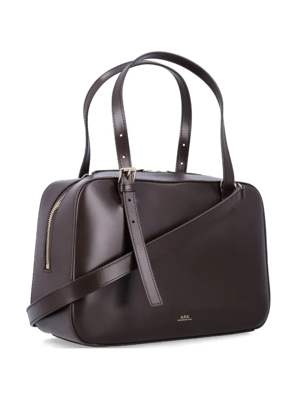 A.P.C. Virginie レザーボックスバッグ | ブラウン | FARFETCH JP