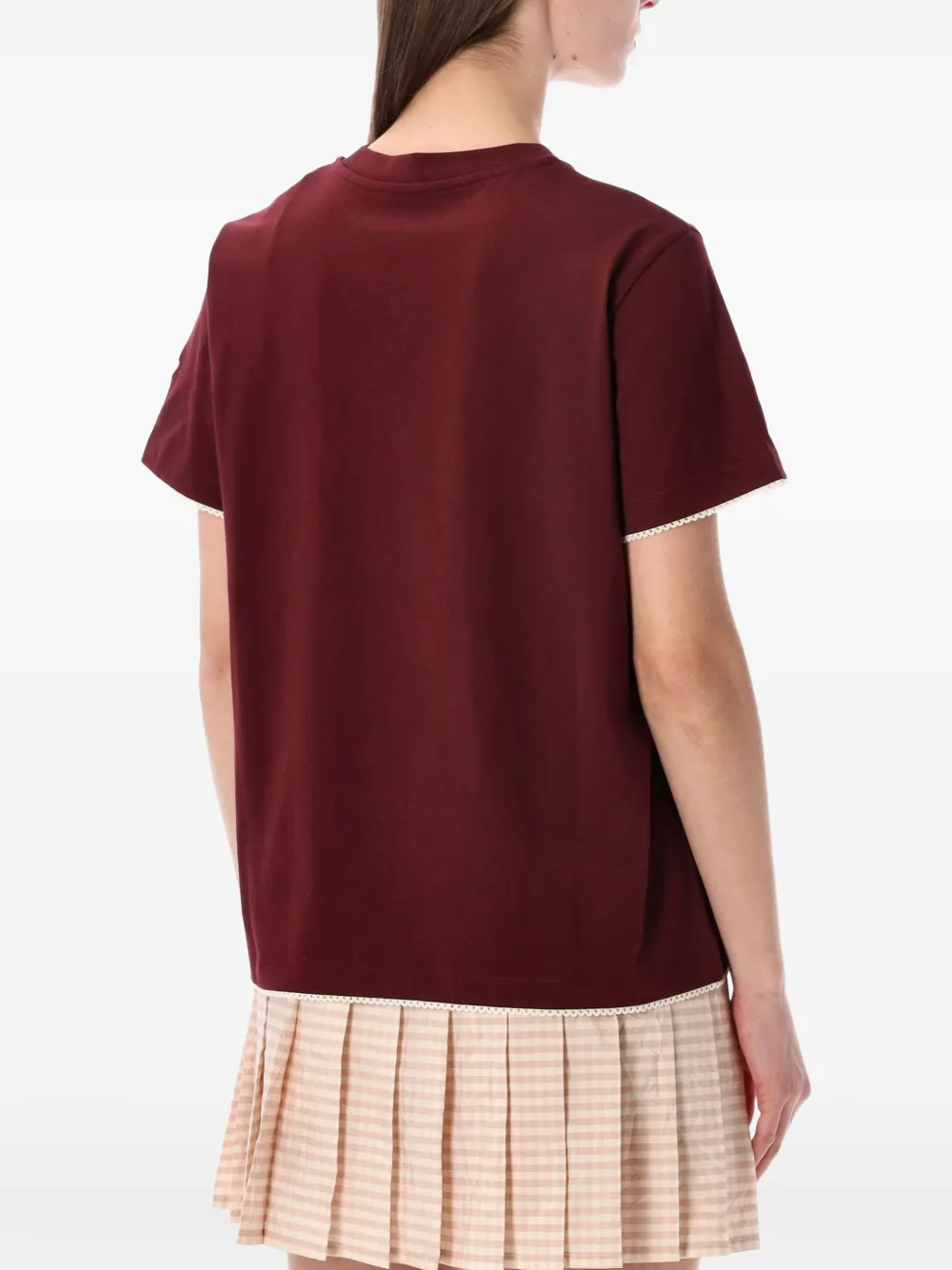 Moncler T-shirt met ronde hals Rood