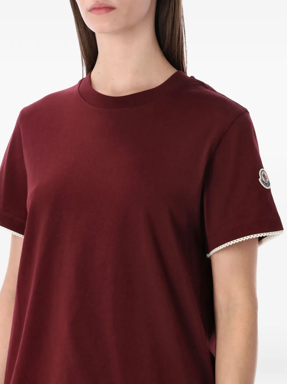 Moncler T-shirt met ronde hals Rood