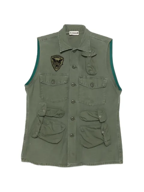 A.N.G.E.L.O. Vintage Upcycling olive green buttoned vest