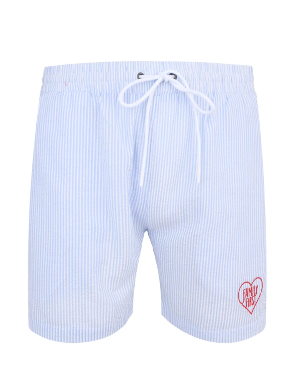Family First drawstring striped swim shorts - Blu