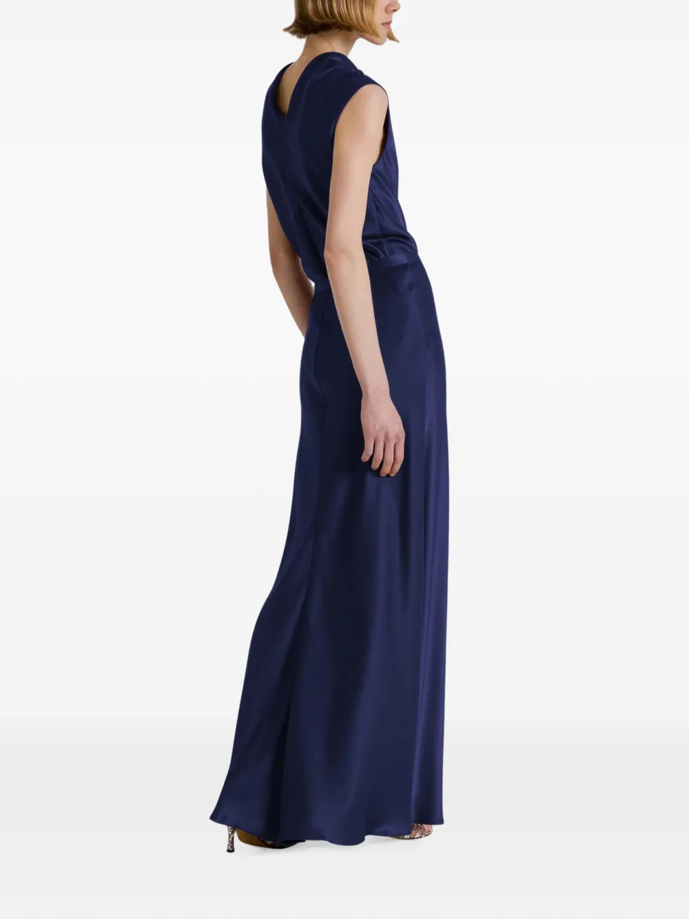 Alberta Ferretti Maxi-rok met satijnen afwerking Blauw