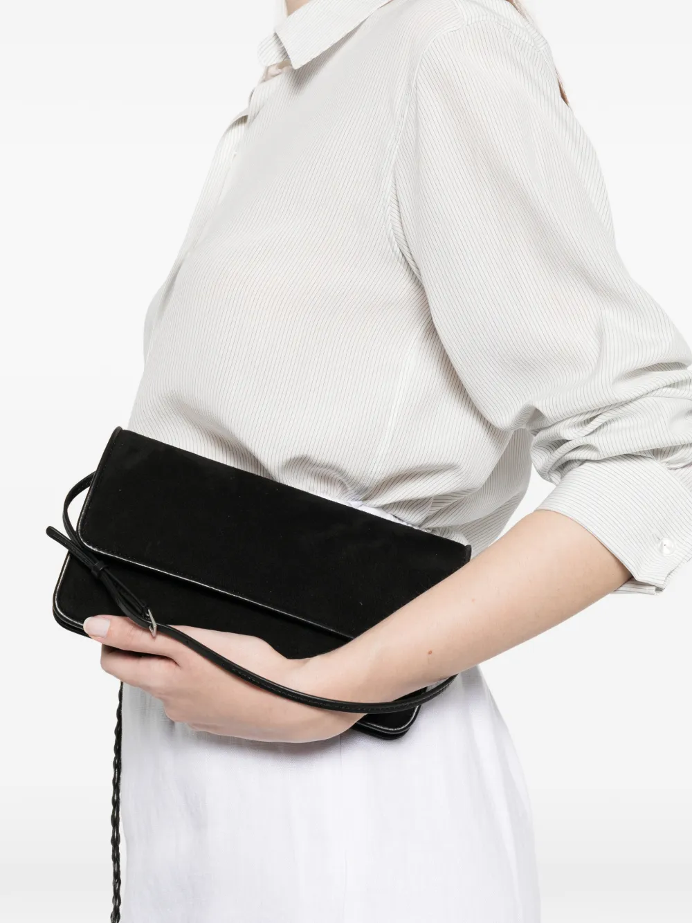  The Row Nancy Flap-closure Shoulder Bag - Black 