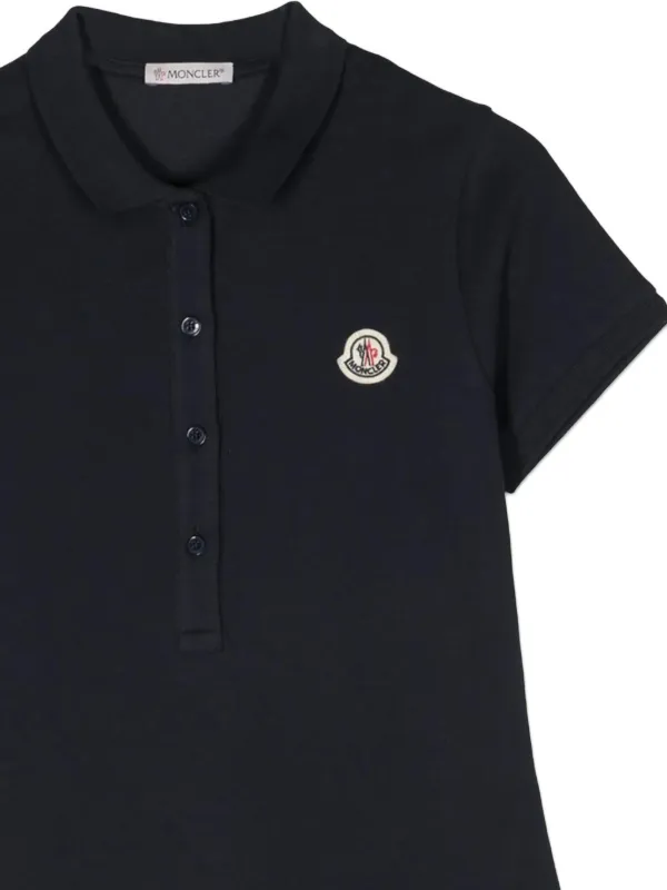 Moncler Enfant ピケ シャツワンピース | ブルー | FARFETCH JP