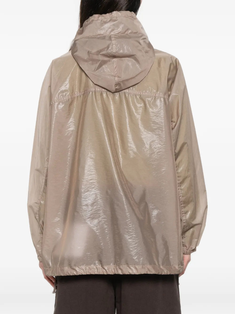 Duno Karta jack met capuchon en rits Beige